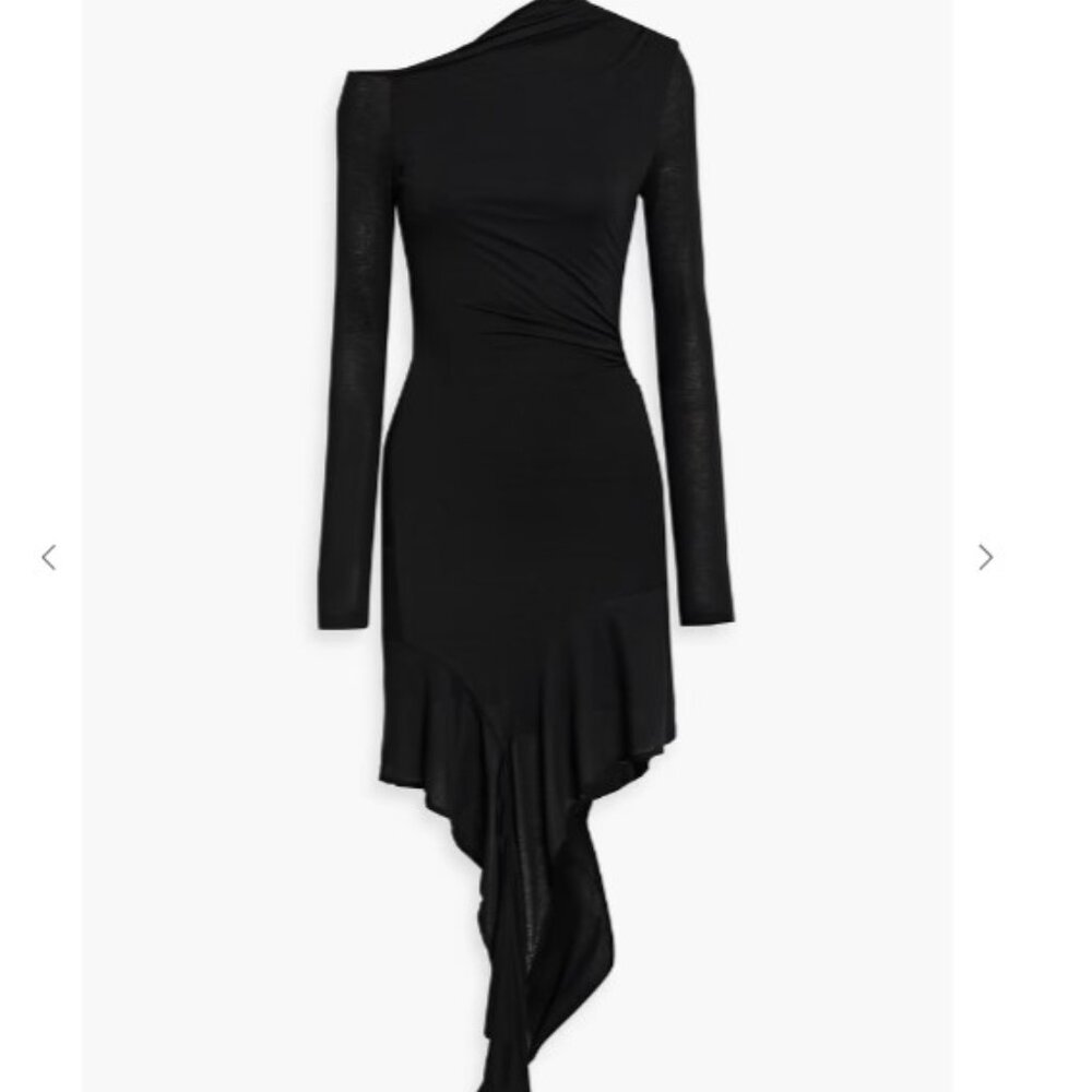 Helmut Lang Scala Draped Asymmetric Mini Dress S … - image 5